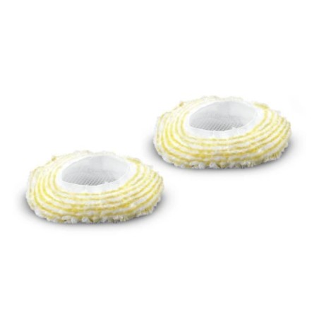 KARCHER -  2 Bonnettes pour brosse ronde - Compatible nettoyeurs vapeur EasyFix (SC 1, SC 2, SC 3, SC 3 Deluxe, SC 4, SC5 Iron