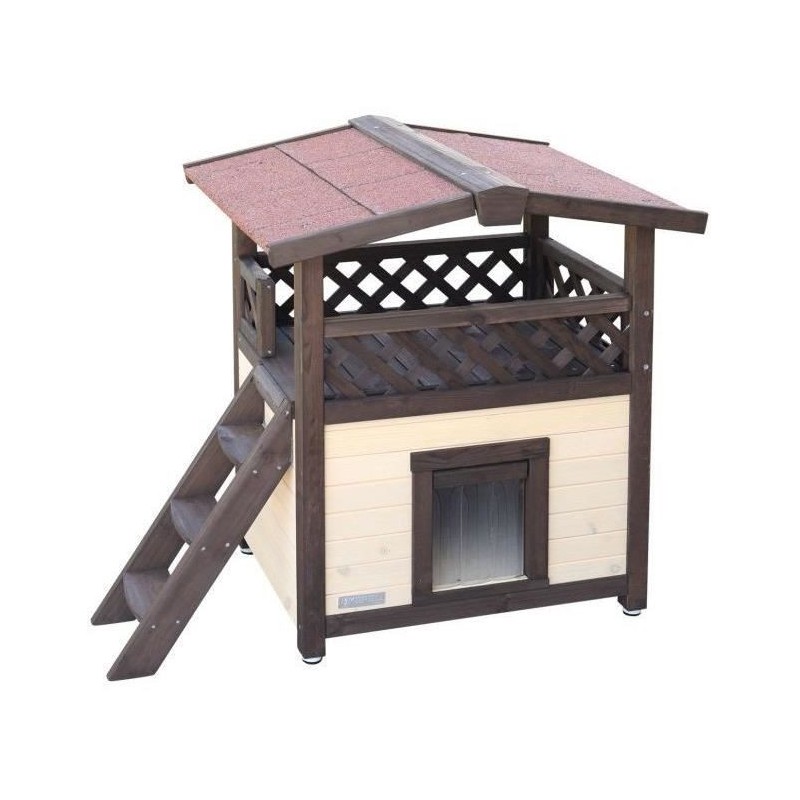 Maison pour chat extérieure 88 x 57 x 77 cm - KERBL - 4-Seasons Deluxe - Espace intérieur isolé thermiquement Maison pour chat extérieure 88 x 57 x 77 cm - KERBL - 4-Seasons Deluxe - Espace intérieur isolé thermiquement