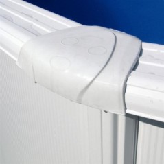GRE - Kit Piscine hors sol acier ronde blanche - Ø300 x H122 (Livrée avec filtre a cartouche + échelle)