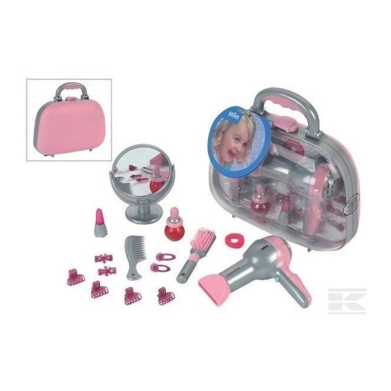 KLEIN - Mallette de coiffure Braun avec seche-cheveux électronique KLEIN - Mallette de coiffure Braun avec seche-cheveux électronique