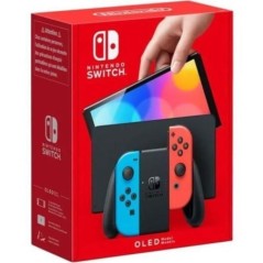 Console Nintendo Switch - Modele OLED  Bleu Néon & Rouge Néon