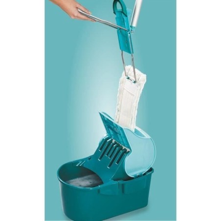 Set balai serpillere seau essoreur Profi Compact 55092 Leifheit, lave sol serpilliere a plat 42 cm, livré avec housse