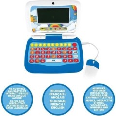 Ordinateur portable éducatif parlant bilingue FR/EN pour un total de 40 activités réparties en 6 catégories