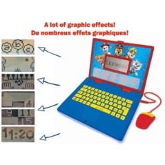 Ordinateur Educatif Bilingue Pat' Patrouille - LEXIBOOK - 124 activités