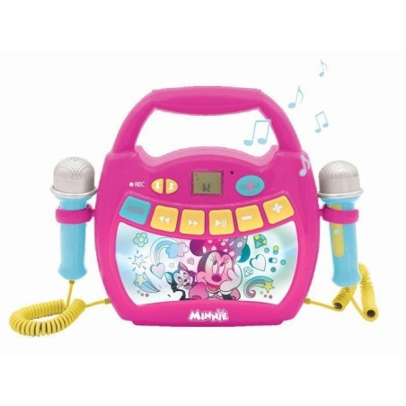 Enceinte Bluetooth Minnie Mouse - LEXIBOOK - Effets Lumineux, Micros et Batterie Rechargeable