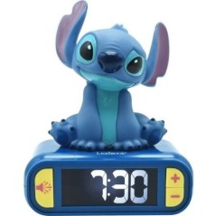 Réveil veilleuse digital LEXIBOOK - Stitch - 3D lumineux et sonore - Bleu - Enfant