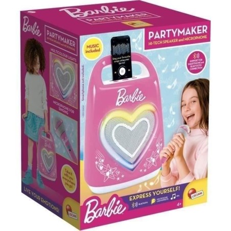 Enceinte Bluetooth - LISCIANI - Barbie Party - Compatible micro - Connectivité smartphone - Idéal pour chanter et danser