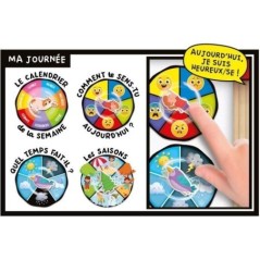 Tableau éducatif - LISCIANI - Montessori Pen - Super école - Activités journalieres - Roue des émotions - Écriture Montesso