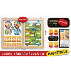 Tableau éducatif - LISCIANI - Montessori Pen - Super école - Activités journalieres - Roue des émotions - Écriture Montesso