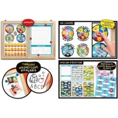 Tableau éducatif - LISCIANI - Montessori Pen - Super école - Activités journalieres - Roue des émotions - Écriture Montesso