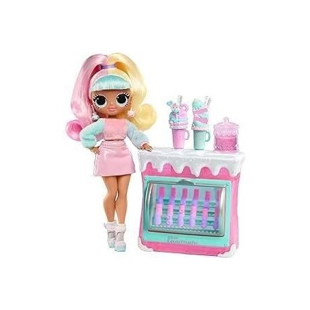 L.O.L. Surprise OMG Sweet Nails - Bar a ongles - Poupée mannequin Candylicious Sprinkles Shop  - Theme bonbon - A partir de 4
