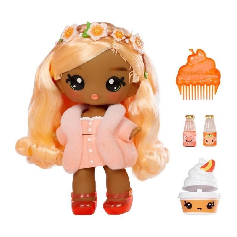 Yummiland - Grande poupée 25 cm a coiffer et câliner - Animal de compagnie + baumes a levre parfumé - Pia - Des 4ans Yummiland - Grande poupée 25 cm a coiffer et câliner - Animal de compagnie + baumes a levre parfumé - Pia - Des 4ans