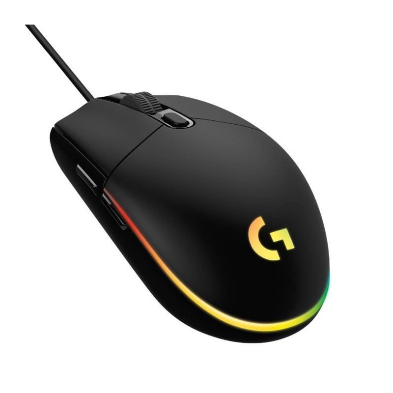 Souris gamer - Filaire - Logitech G - G203 - Lightsync - RGB - USB - Noir