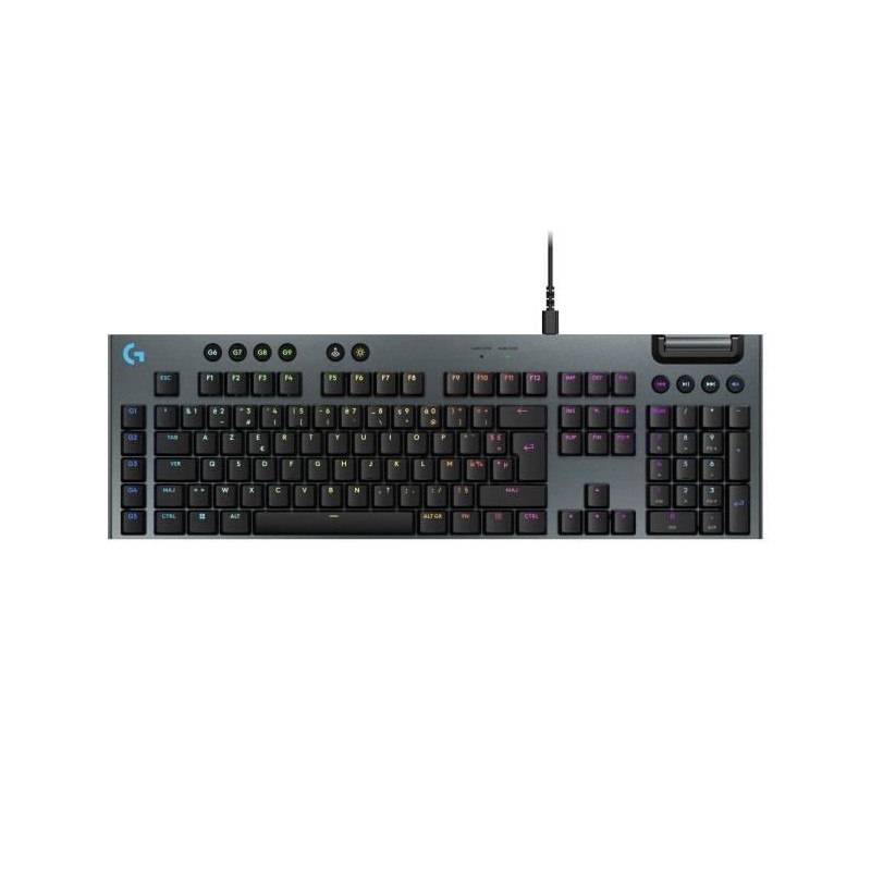 Clavier gamer - filaire - Logitech G - G915 X - Switch tactile  - AZERTY - Noir